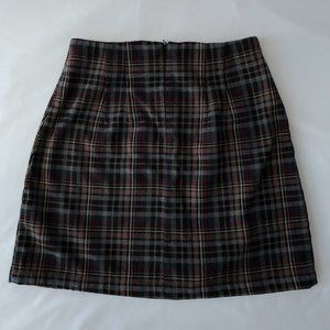 Brandy Melville Purple/Brown/Green Plaid Skirt